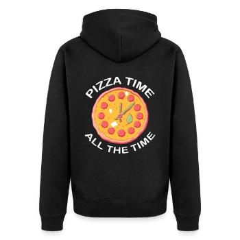Pizza Faire italien Fast Food Pizza Time Tous les - Veste à capuche bio Premium Unisexe - noir - Dos - Nico (187cm)