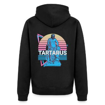 Tartare divinité grecque grec grec ancien M - Veste à capuche bio Premium Unisexe - noir - Dos - Nico (187cm)