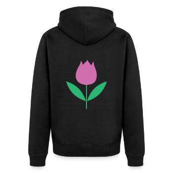 Fleurs de tulipe Tulipes Jardinier de jardin - Veste à capuche bio Premium Unisexe - noir - Dos - Nico (187cm)