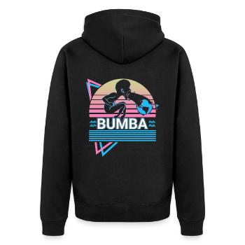 Bumba Mbombo Dieu Africain Ancien Africain - Veste à capuche bio Premium Unisexe - noir - Dos - Nico (187cm)