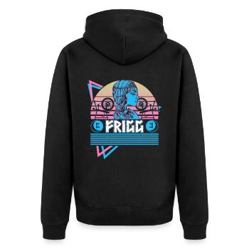 Frigg Déesse nordique Asgard Mythologie nordique - Veste à capuche bio Premium Unisexe - noir - Dos - Nico (187cm)