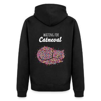 Confettis Chats Costume de Chat Remplacement Carnaval Cologne - Veste à capuche bio Premium Unisexe - noir - Dos - Nico (187cm)