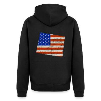 Wyoming Home Usa Flag Cadeau - Veste à capuche bio Premium Unisexe - noir - Dos - Nico (187cm)