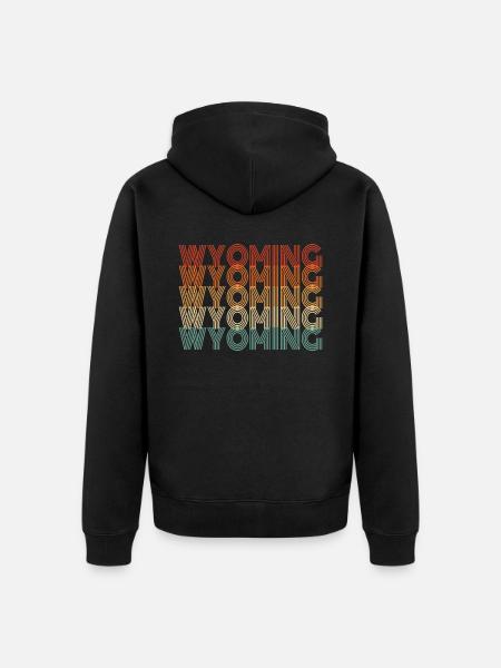 Gift From Wyoming Residents - Unisex Premium Organic Zip Hoodie - black