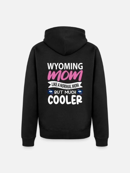 Wyoming wife gift - Unisex Premium Organic Zip Hoodie - black