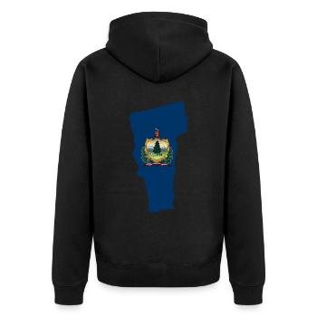 Cadeau de maison vermont - Veste à capuche bio Premium Unisexe - noir - Dos - Nico (187cm)