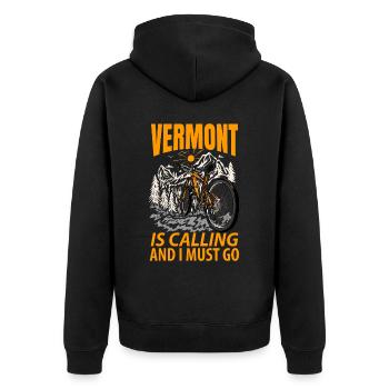 Cadeau aventureux du Vermont - Veste à capuche bio Premium Unisexe - noir - Dos - Nico (187cm)