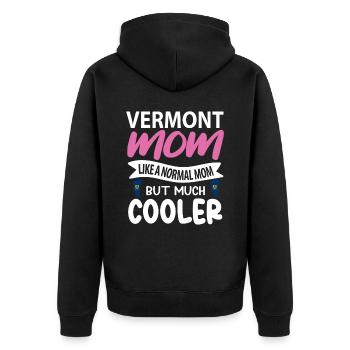 Cadeau de mère du Vermont - Veste à capuche bio Premium Unisexe - noir - Dos - Nico (187cm)