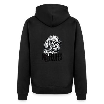 No fluffs given - goldendoodle - Unisex Premium Organic Zip Hoodie - black - Back - Nico (187cm)