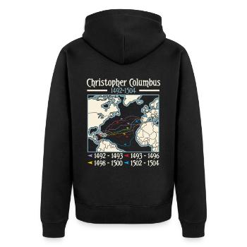 Jour de Christophe Colomb Italo-Américain - Veste à capuche bio Premium Unisexe - noir - Dos - Nico (187cm)