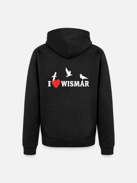 I Love Wismar - Unisex Premium Organic Zip Hoodie - black