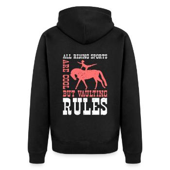 Vaulting Equestrian Sport Vaulter Cadeau - Veste à capuche bio Premium Unisexe - noir - Dos - Nico (187cm)