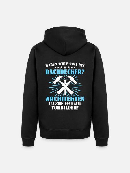 Dachdecker Beruf Dachdecken - Unisex Premium Bio Zip Hoodie - Schwarz