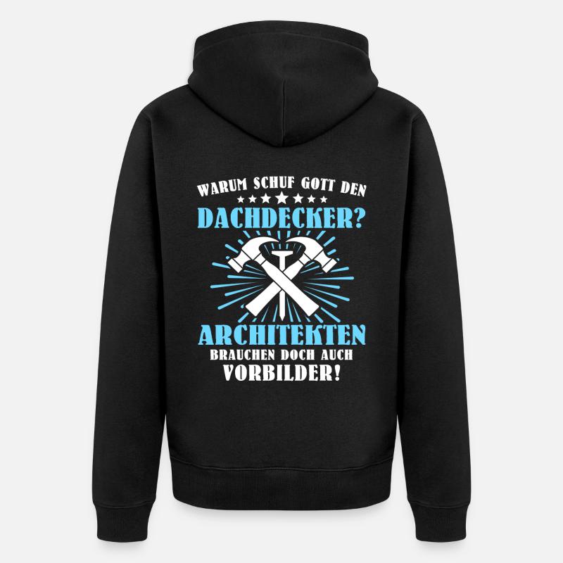 Dachdecker Beruf Dachdecken - Unisex Premium Bio Zip Hoodie - Schwarz