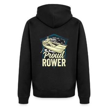 Fier Rameur Aviron Aviron Bateau Aviron Aviron - Veste à capuche bio Premium Unisexe - noir - Dos - Nico (187cm)