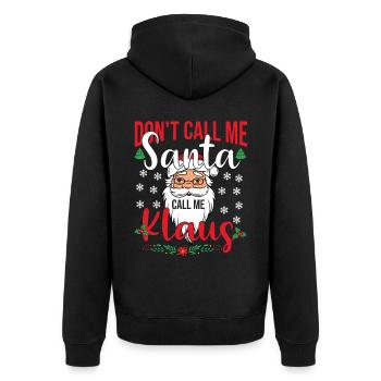 Ne m’appelez pas Père Noël appelez-moi Klaus - Veste à capuche bio Premium Unisexe - noir - Dos - Nico (187cm)