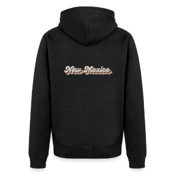 Vintage Hippie 70s USA État - Rétro Nouveau-Mexique - Veste à capuche bio Premium Unisexe - noir - Dos - Nico (187cm)