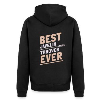 Meilleur lanceur de javelot de tous les temps Lancer de javelot - Veste à capuche bio Premium Unisexe - noir - Dos - Nico (187cm)
