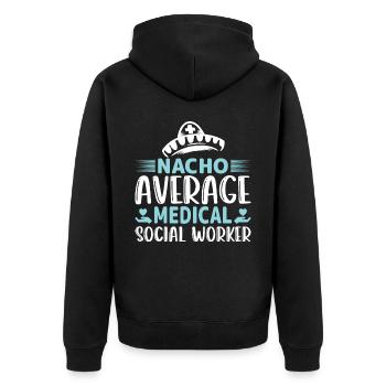 Nacho Travailleur social médical moyen Cinco De Mayo - Veste à capuche bio Premium Unisexe - noir - Dos - Nico (187cm)