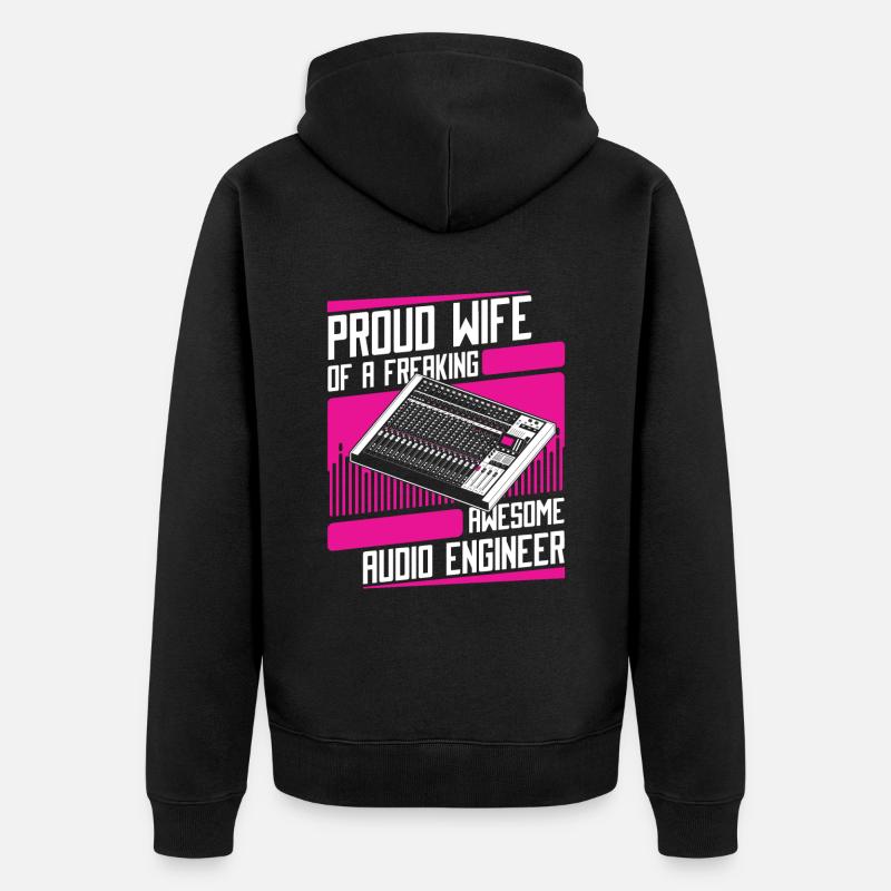 Ingénieur du son Tontechniker - Veste à capuche bio Premium Unisexe - noir