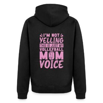 Volleyball Beach Volleyball - Unisex Premium Organic Zip Hoodie - black - Back - Nico (187cm)