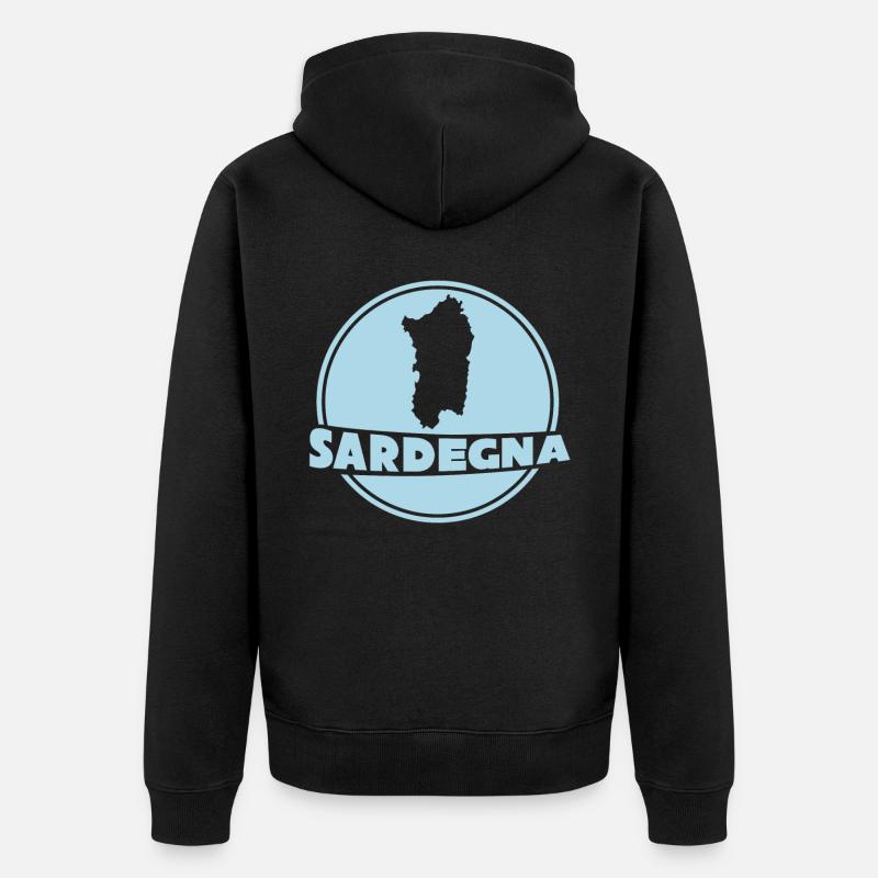 Sardegna Île Sardaigne Sardaigne - Veste à capuche bio Premium Unisexe - noir