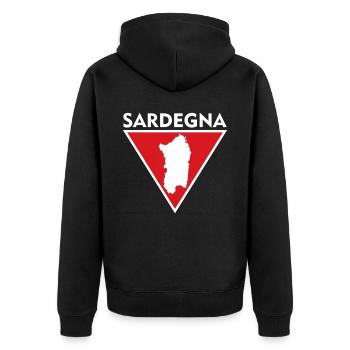 Sardegna Sardinia Italy Sardinia - Unisex Premium Organic Zip Hoodie - black - Back - Nico (187cm)
