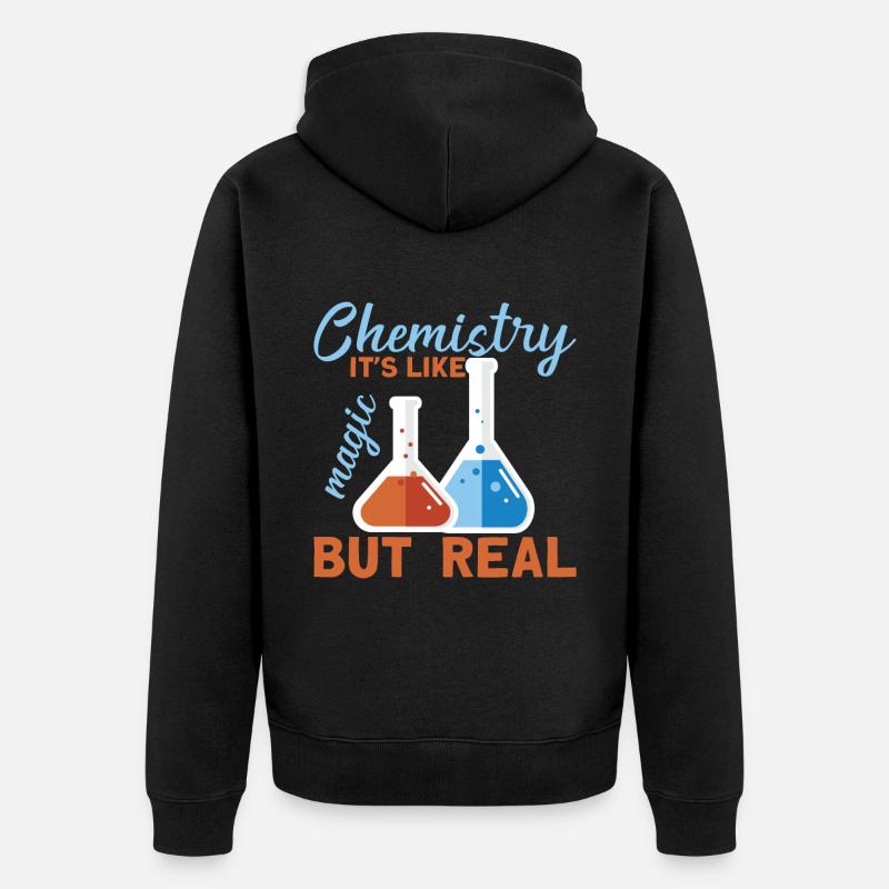 Scientifique Chimiste Physicien Physique Cadeau - Veste à capuche bio Premium Unisexe - noir
