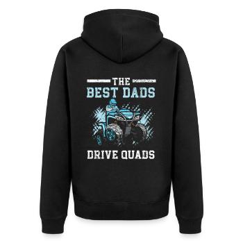 Die besten Väter fahren Quads ATV Daddy Offroading - Unisex Premium Bio Zip Hoodie - Schwarz - Hinten - Nico (187cm)