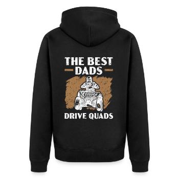 Die besten Väter fahren Quads ATV Daddy Offroading - Unisex Premium Bio Zip Hoodie - Schwarz - Hinten - Nico (187cm)