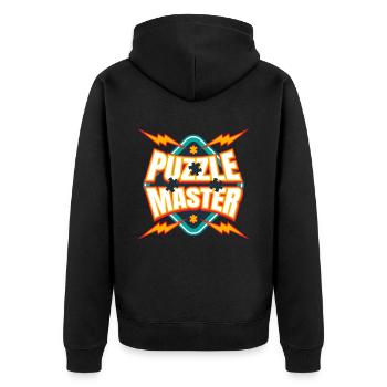 Puzzle Master Puzzles Puzzles Hobby Game - Unisex Premium Organic Zip Hoodie - black - Back - Nico (187cm)