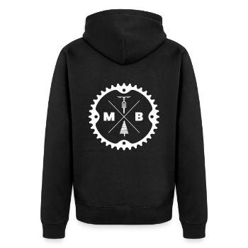Vélo de montagne Fahrrad Biker MB - Veste à capuche bio Premium Unisexe - noir - Dos - Nico (187cm)