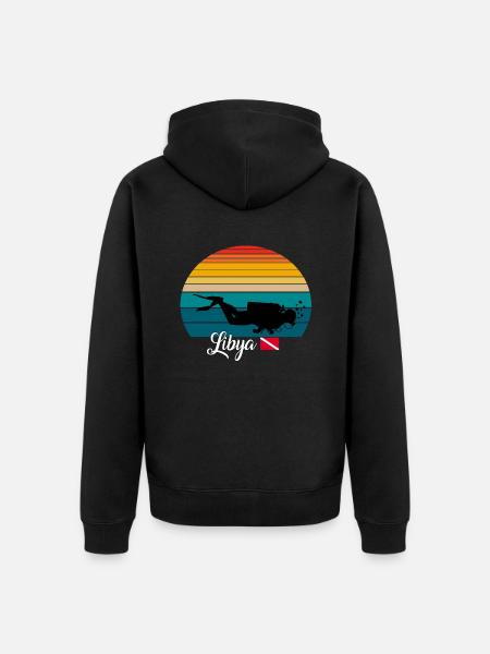 Libya Scuba Diving Poison - Unisex Premium Organic Zip Hoodie - black