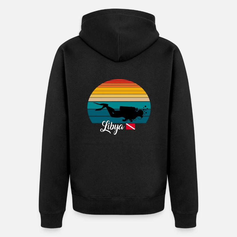 Libye Plongée sous-marine Poison - Veste à capuche bio Premium Unisexe - noir