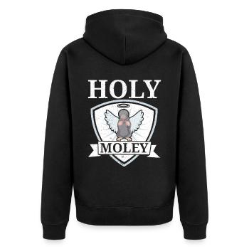 Holey Moley Animal Pun Mole Lover Maulw - Veste à capuche bio Premium Unisexe - noir - Dos - Nico (187cm)