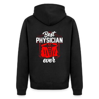Le meilleur médecin de tous les temps Médecin de profession - Veste à capuche bio Premium Unisexe - noir - Dos - Nico (187cm)