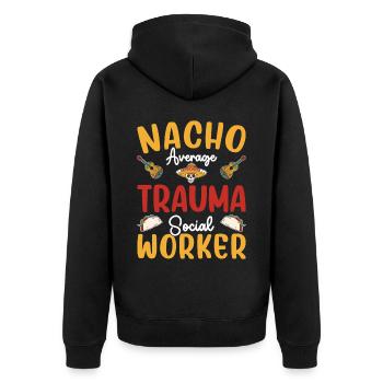 Nacho Travailleur social en traumatologie moyenne Cinco De Mayo - Veste à capuche bio Premium Unisexe - noir - Dos - Nico (187cm)