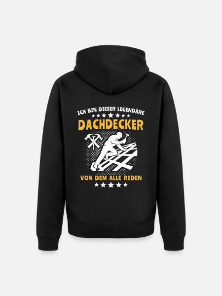 Dachdecker Handwerker Dachdecken - Unisex Premium Bio Zip Hoodie - Schwarz