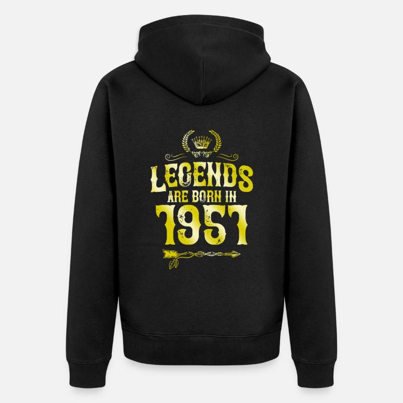 Légendes de 1951 nées en - Veste à capuche bio Premium Unisexe - noir
