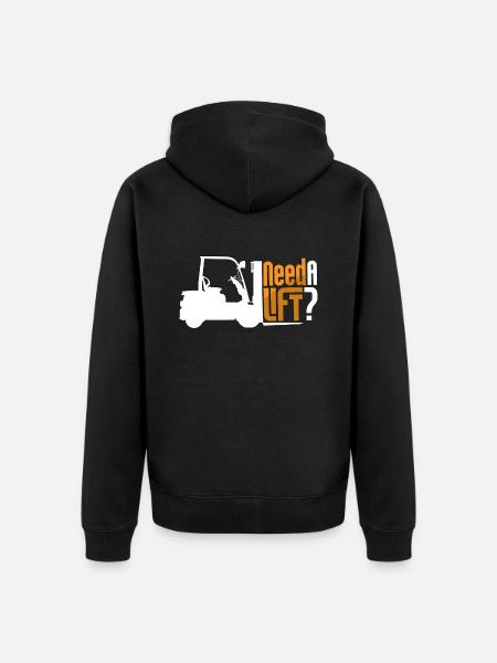 Forklift Driver Cool Gift - Unisex Premium Organic Zip Hoodie - black