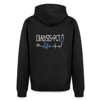 Dialysis Dialysis Technician Cool Nephrology Gift - Unisex Premium Organic Zip Hoodie - black - Back - Nico (187cm)