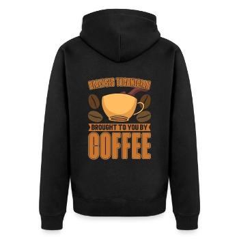Technicien en dialyse Néphrologie Café Cadeau - Veste à capuche bio Premium Unisexe - noir - Dos - Nico (187cm)