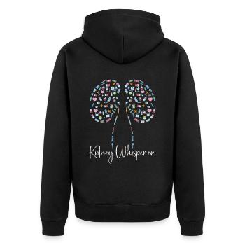 Dialysis Technician Nephrology Dialysis Cool Gift - Unisex Premium Organic Zip Hoodie - black - Back - Nico (187cm)