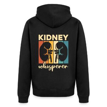Dialysis Technician Nephrology Dialysis Cool Gift - Unisex Premium Organic Zip Hoodie - black - Back - Nico (187cm)