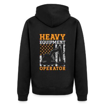 Excavatrices Excavatrices Chauffeurs Ouvriers de la construction Excavatrices Cadeau - Veste à capuche bio Premium Unisexe - noir - Dos - Nico (187cm)