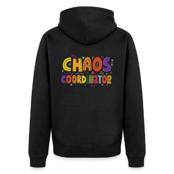 Coordonnatrice du chaos pour grand-mère grand-mère - Veste à capuche bio Premium Unisexe - noir - Dos - Nico (187cm)