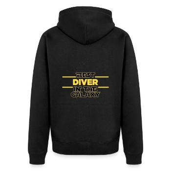 Meilleur plongeur de la galaxie Plongée - Veste à capuche bio Premium Unisexe - noir - Dos - Nico (187cm)
