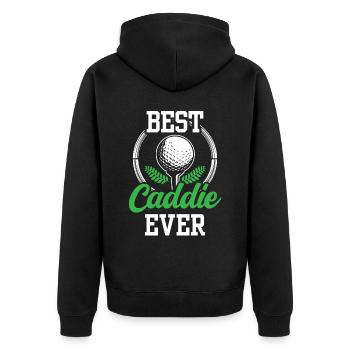 Best Caddie Ever Golfer Golf golf - Unisex Premium Organic Zip Hoodie - black - Back - Nico (187cm)