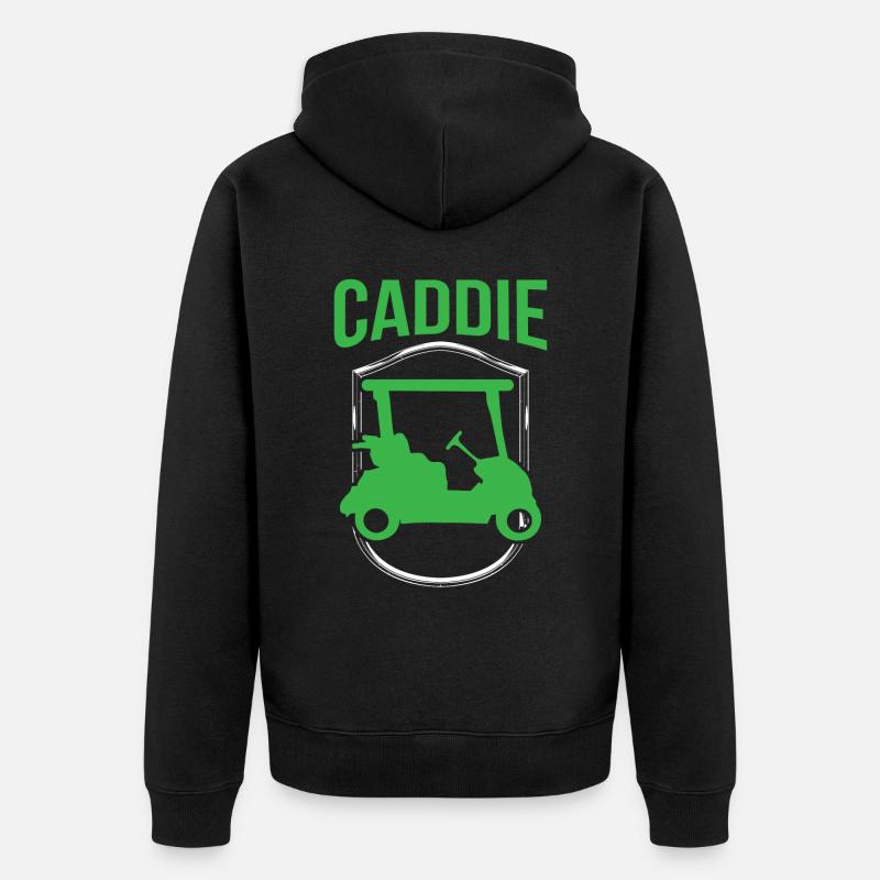 Caddie Profession Golfeur Golf Golf - Veste à capuche bio Premium Unisexe - noir