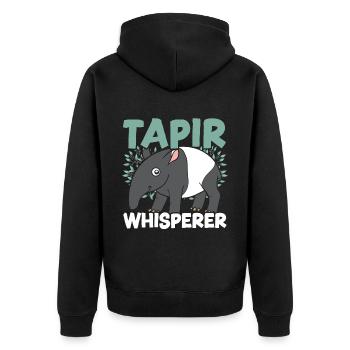Tapir Whisperer Faune Animal Zookeeper Tapir - Veste à capuche bio Premium Unisexe - noir - Dos - Nico (187cm)